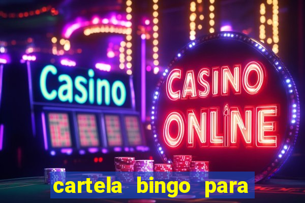 cartela bingo para cha de cozinha imprimir gratis